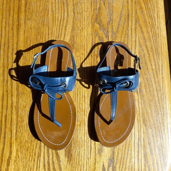 Kate Spade Navy Blue Thong Sandals - Picture 16 of 16